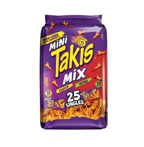 barcel mini takis crunchy rolled tortilla chips fuego flavor spicy lime