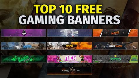 Top 10 Gaming Banner Template Free Download Banners Youtube