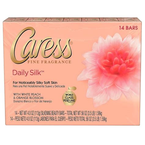 Caress Daily Silk Beauty Bar White Peach And Orange Blossom 4 Oz 14