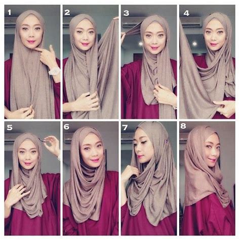 Cara Memakai Jilbab Pashmina Kaos Yang Simple Belajar Hijab