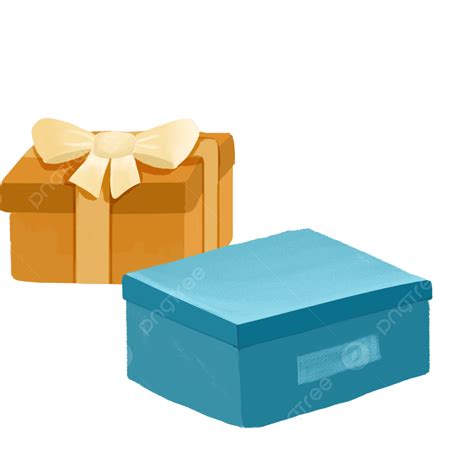 2 Blue Clipart Transparent Background Gold And Blue 2 T Boxes Blue