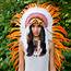 Orange White Indian Headdress  95cm – Novum Crafts