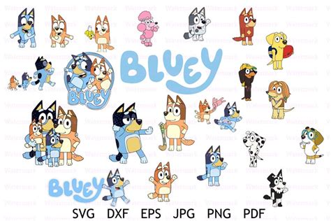 Bluey Svg Bundle Bluey Dog Clipart Blue Dog Bluey Font Etsy Canada