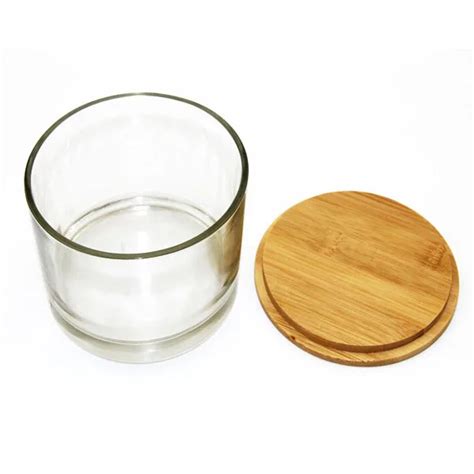 200ml Glass Candle Jars With Bamboo Lids Empty Glass Candle Jar Wood Lids Low Moq 200pcs Buy