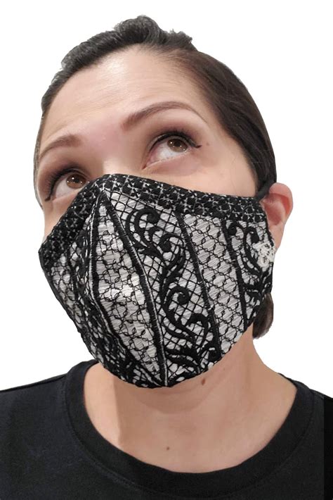 Fx04 Barong Embroidery Face Mask Black