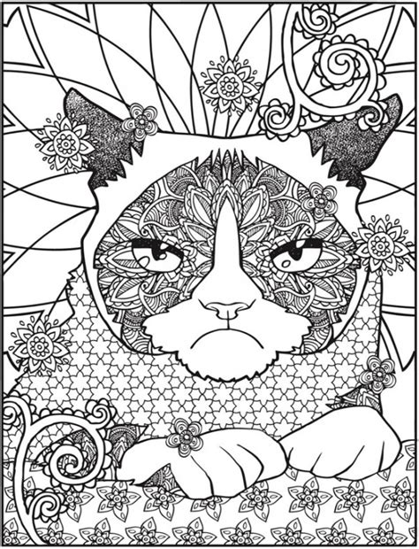 39+ cats coloring pages for adults for printing and coloring. Freebie: Grumpy Cat Coloring Page - Stamping