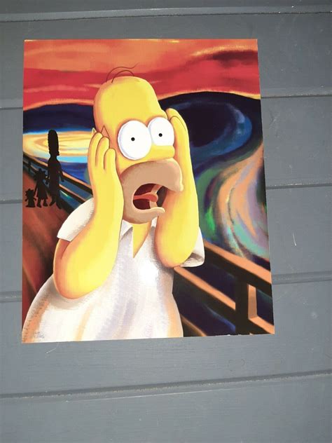 The Simpsons Homer Scream 8x10 Edvard Munch Art Parody Matt Groenig