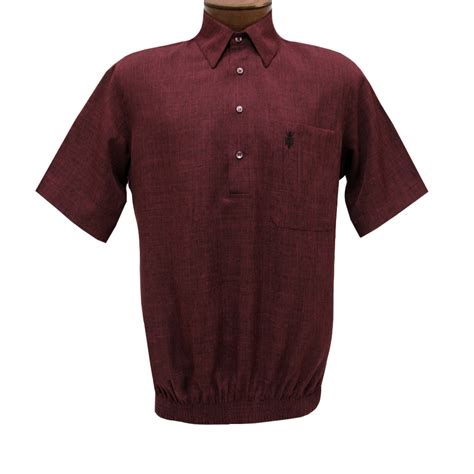 Mens Daccord Banded Bottom Short Sleeve Linen Look Shirt 6441