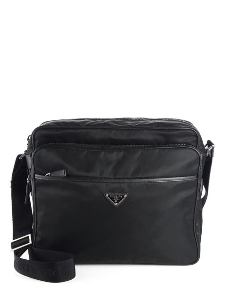 Prada Nylon Crossbody Bag In Black For Men Lyst
