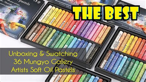 Open Mungyo Gallery Soft Oil Pastels 36 Set Unboxing Review Youtube
