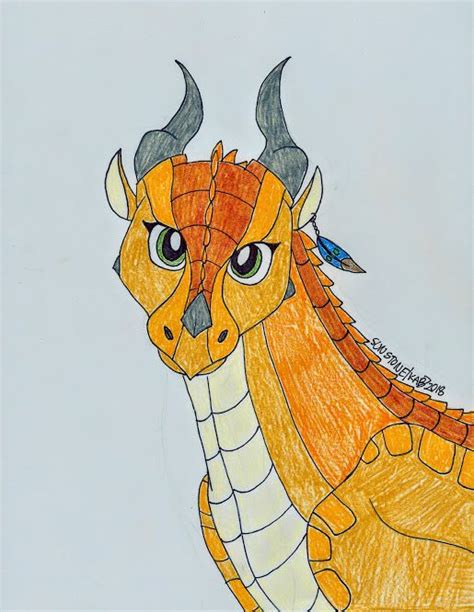 Sunstone Color Headshot Wings Of Fire Skywing Oc By Streamstar