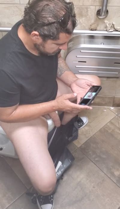 My Own Private Locker Room Daddy Caught Jerking Off At Public Toilet