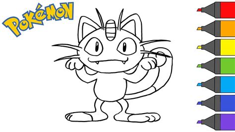 Jpg source use the download button to see the full image of pokemon meowth coloring pages printable, and download it in your computer. Pokemon Meowth | How to Draw | Pokemon Coloring Book | ARTSY KIDS - YouTube