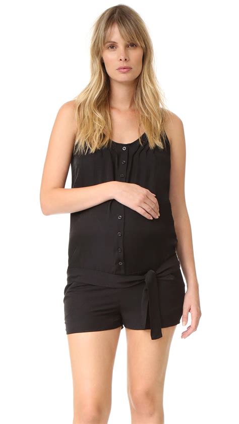 Lyst Rosie Pope Elizabeth Maternity Romper In Black