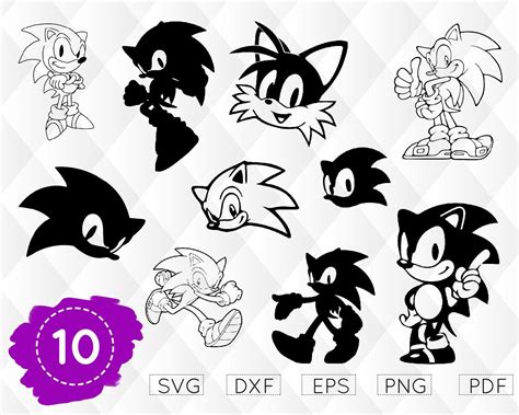 Cricut Instant Download Dxf Svg Silhouette Cut File Sonic The Hedgehog