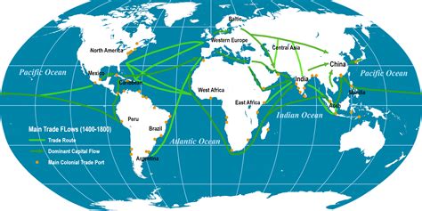 Major Global Trade Routes 1400 1800 The Geography Of Transport Systems