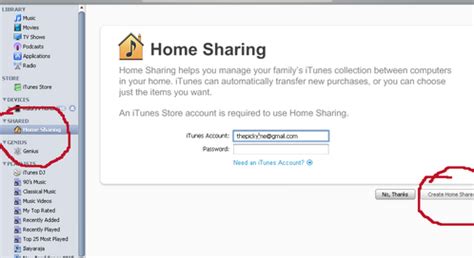 Open itunes and click store. select authorize this computer and enter your apple id and password. How to Share your iTunes Music Library using Home Sharing ...