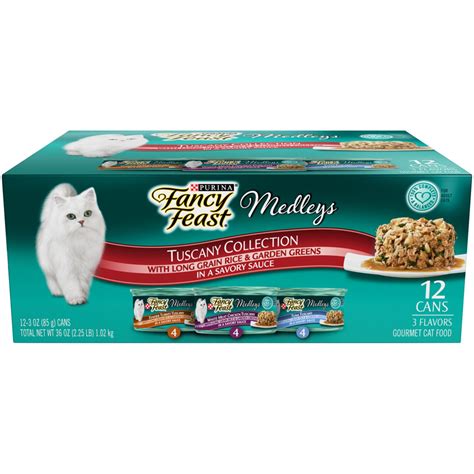 Fancy feast invites cat owners and fans of the brand to cook meals inspired by their cat's favorite dish but made for you with our new petite feast cookbook. Fancy Feast Elegant Medleys Tuscany Adult Canned Cat Food ...