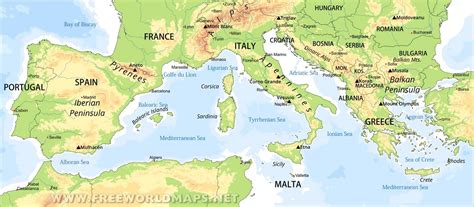 Europe Peninsulas Map