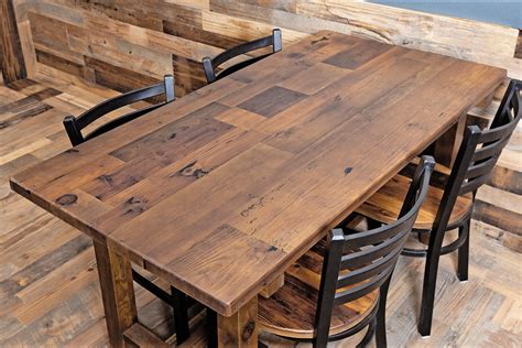 Reclaimed Wood Straight Plank Table Tops Economy