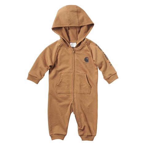 Carhartt Fleece Coverall Carhartt Brown 12m In 2021 Carhartt Baby