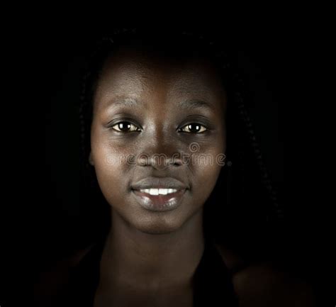 Young Black African American Woman Portrait Indoors Stock Image Image