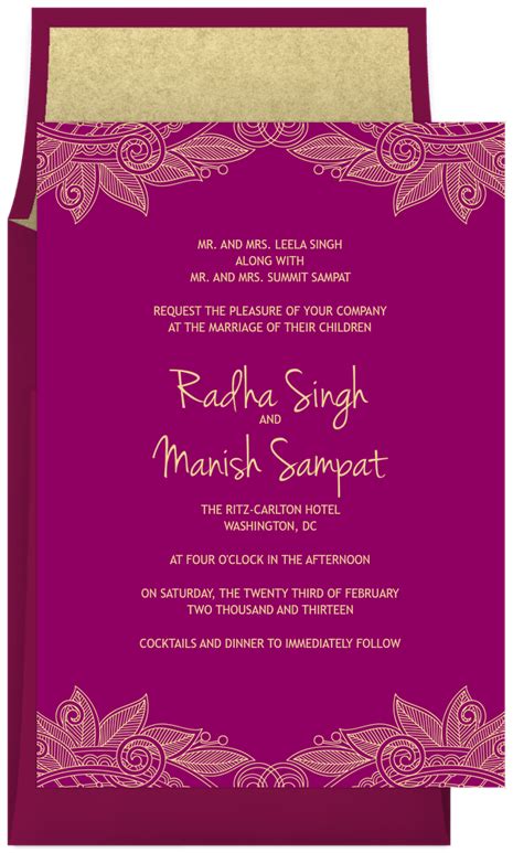 Creative Indian Wedding Invitation Wording