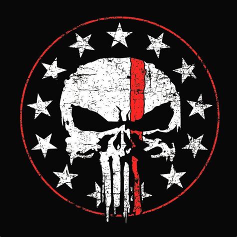 Punisher Skull Firefighter Edition Support Our Firefighters Etsy