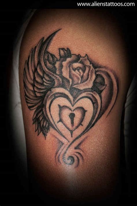 Choosing to get a crying heart indicates sadness. 30 Outstanding Heart Wings Tattoos