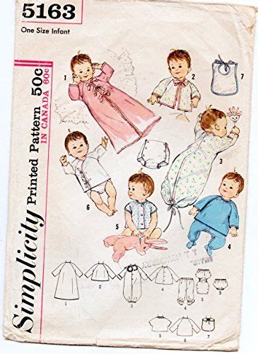 Simplicity 3043 Vintage Sewing Pattern Infants Layette Simplicity
