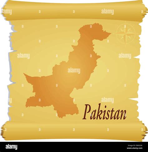 Vector Parchment With A Silhouette Of Pakistan Stock Vector Image And Art