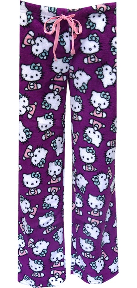 Hello Kitty Purple Plush Lounge Pants Hello Kitty Clothes Plush