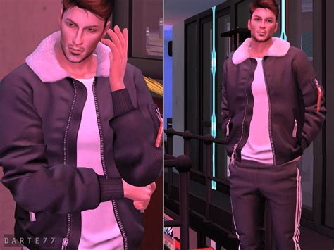 Куртка Bomber Одежда Моды для Sims 4