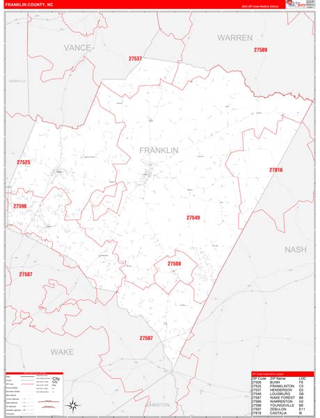 Franklin County Zip Code Map Map Vector