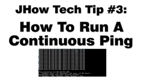 Time how long it takes you do it, then rest for that same amount of time by lightly jogging or even walking. How To Run A Continuous Ping - YouTube