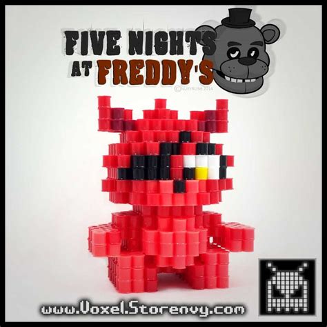 Foxy 3d Voxel Perlerbead Five Nights At Freddys From Voxel 3d