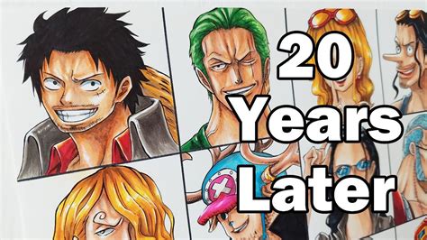 Drawing 40 Years Old One Piece Characters Episode 1000th Specials