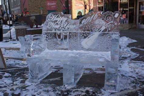 Ice Sculpture For The New Years Eve Ball Drop Down Town Hastings