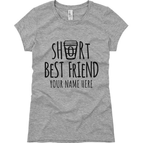 Custom Short Best Friend Shirt Ladies Slim Fit Basic Promo