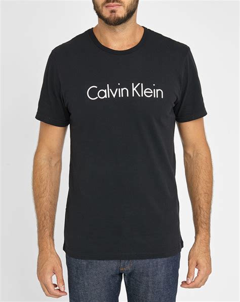Calvin Klein Black Ck Logo T Shirt In Black For Men Lyst