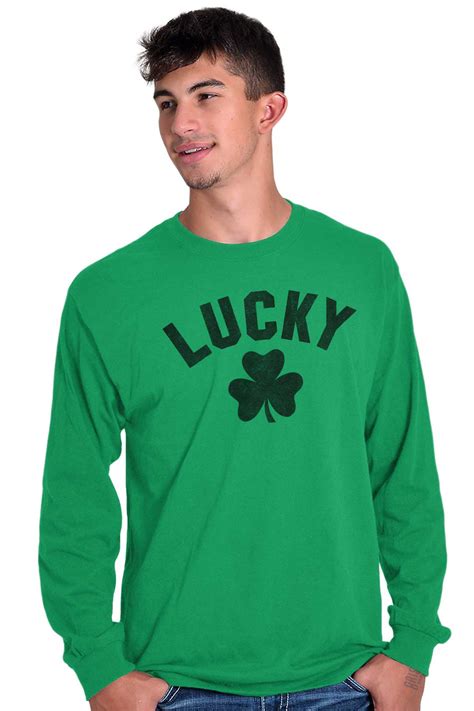 Brisco Brands St Patricks Day Long Sleeve Tees Shirts T Shirts Lucky