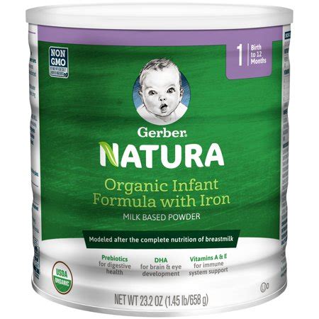 Gerber baby food stage 1 vs stage 2. Gerber Natura Organic Powder Infant Formula, Stage 1, 23.2 ...