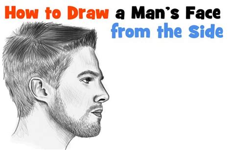 How To Draw A Face From The Side Profile View Male Man Easy Step By