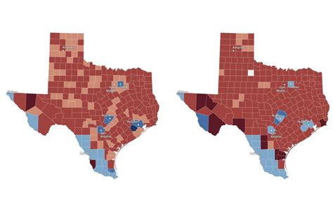 See Which Texas Counties Got Redder Bluer In The Midterm Election