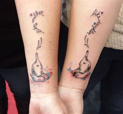 grandmother and granddaughter matching tattoos