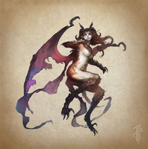 Succubus Julien Carrasco Creature Concept Art Fantasy Monster Concept Art Characters