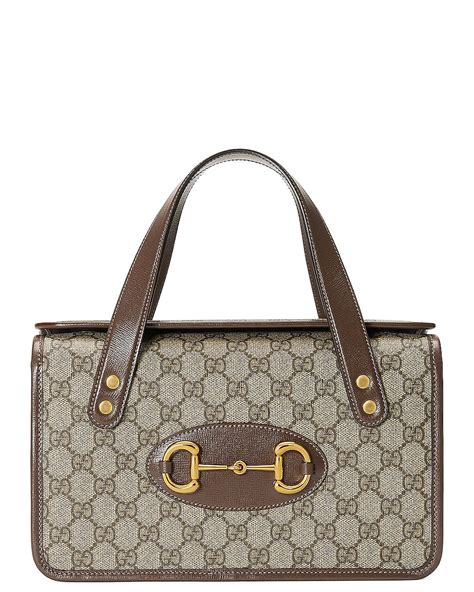 Gucci Horsebit 1955 Shoulder Bag In Beige Ebony And Brown Sugar Fwrd