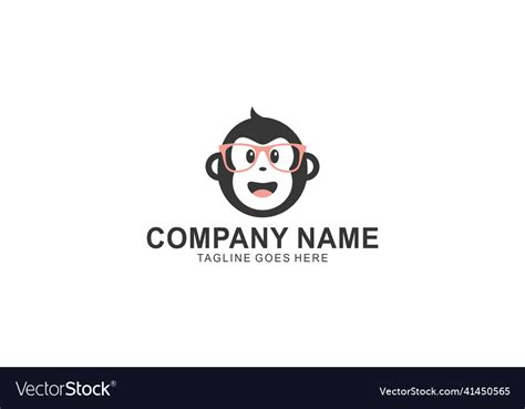 Monkey Head Logo Template Royalty Free Vector Image