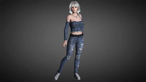 3d Model Aaa Realistic Female Character 18 Vr Ar Low Poly Rigged Cgtrader