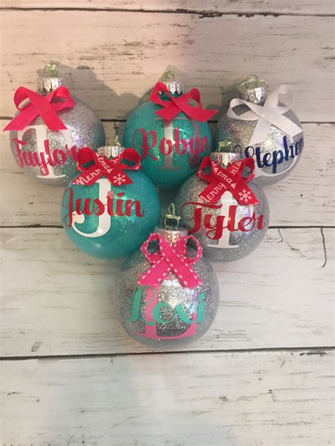Personalized Christmas Ornaments Name Ornaments Kids Etsy